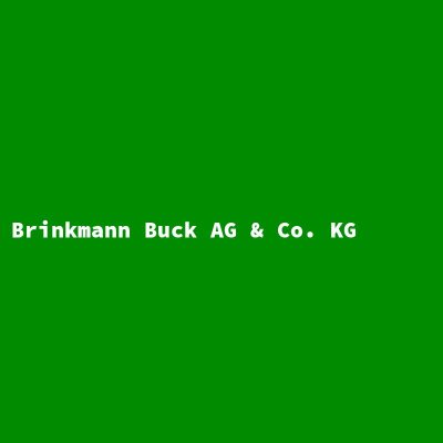 Hersteller: Brinkmann Buck AG &amp; Co. KG