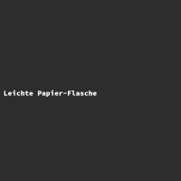 Leichte Papier-Flasche
