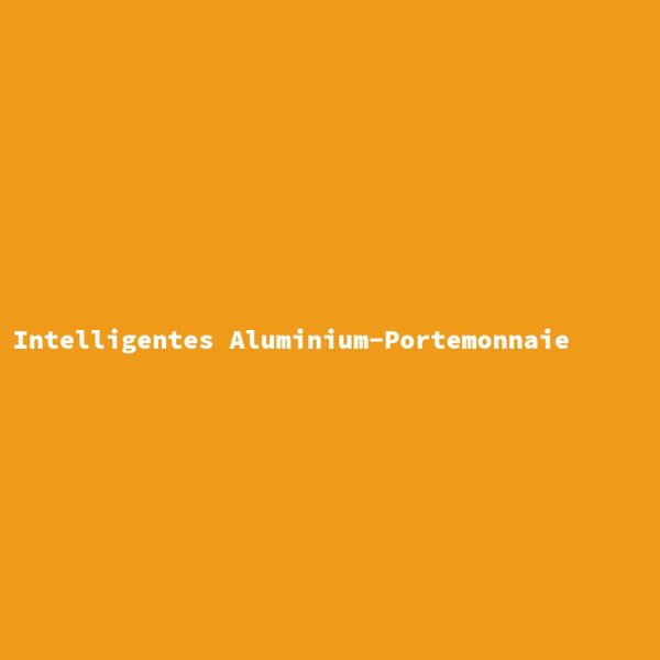 Intelligentes Aluminium-Portemonnaie