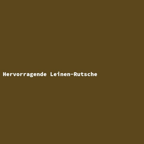 Hervorragende Leinen-Rutsche